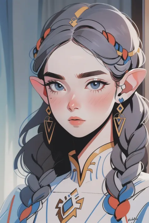 a beautiful detailed princess zelda, detailed face, beautiful detailed eyes, beautiful detailed lips, elegant pose, calm express...