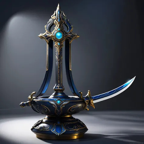 Ornament, stand, highlight, light and shadow, focus, aura, sharp, high-resolution, high-resolution, high-resolution, high-resolution,Otherworldly weapons