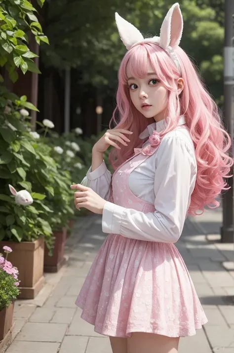 I want an emotion from the film amusingly is one with curly pink hair big eyes second white rabbit 