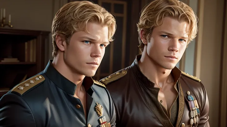 christopher egan as the handsome and muscular captain david shepherd (tv series "kings"). in an unbuttoned dress uniform, he def...