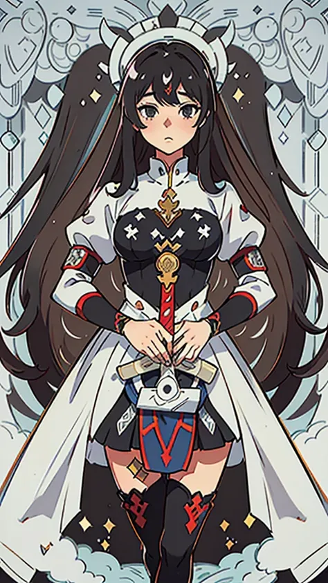 a woman with long hair and a sword, detailed anime art, Detailed art from the main anime, intricate manga drawing, the Queen of Blades, hyper detailed manga drawing, high detailed official artwork, stunning manga art style, trends on artstation pixiv, deta...