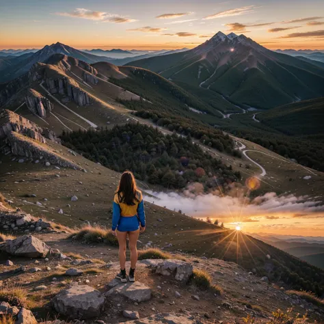 A person standing on a mountaintop, looking at a vibrant sunrise, symbolizing new beginnings and the power to take control of life.