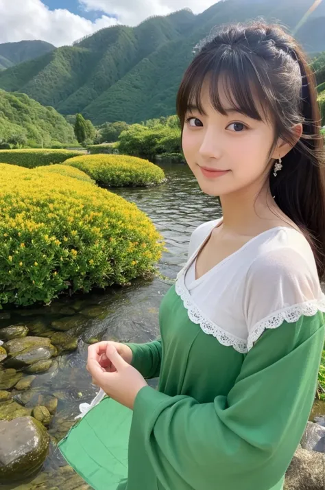 ((Highest quality)), ((masterpiece)), (detailed),Perfect Face,Japanese,landscape,Beauty,cute,Upper Body