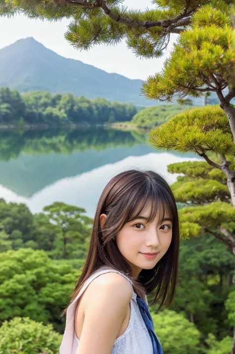 ((Highest quality)), ((masterpiece)), (detailed),Perfect Face,Japanese,landscape,Beauty,cute,Upper Body