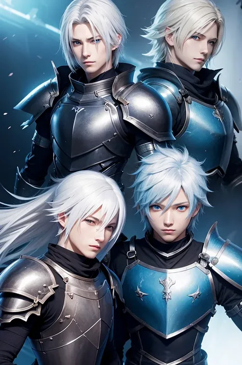 Anime_style 2d boy armour fantasy knight kindom_hearts_style final_fantasy_style white_hair blue_eyes 