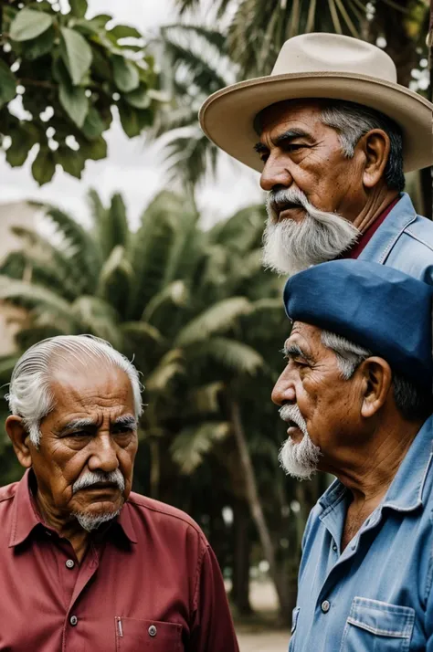 Mexican old men talking 