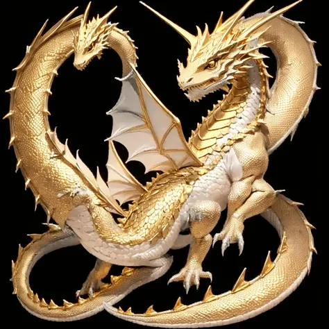 gold dragon, gold scales, baby dragon, cute
