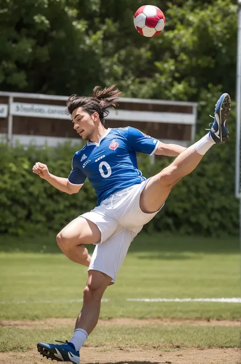 Player kicking a chicken