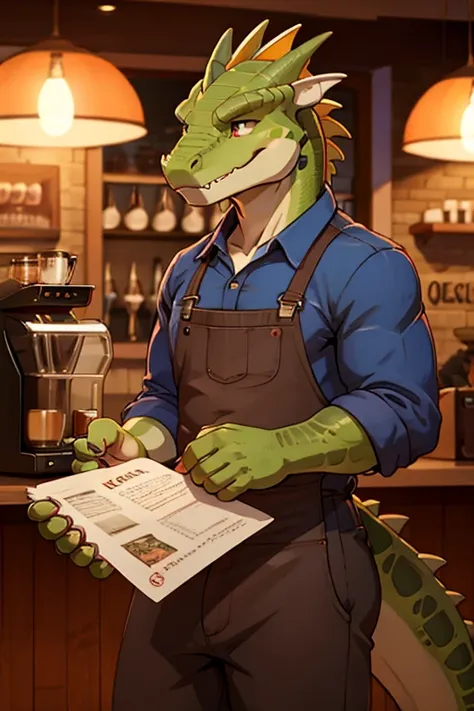 Lithe lizardman barista, 