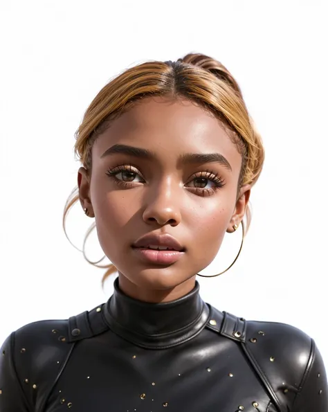 (Beautiful teen girl, Yara Shahidi, KIKI Layne, Kylie Jenner, Maitreyi Ramakrishnan, young Jessica Alba), (perfect lighting, detailed: 1.4), (hyper realistic), (unreal engine graphics)