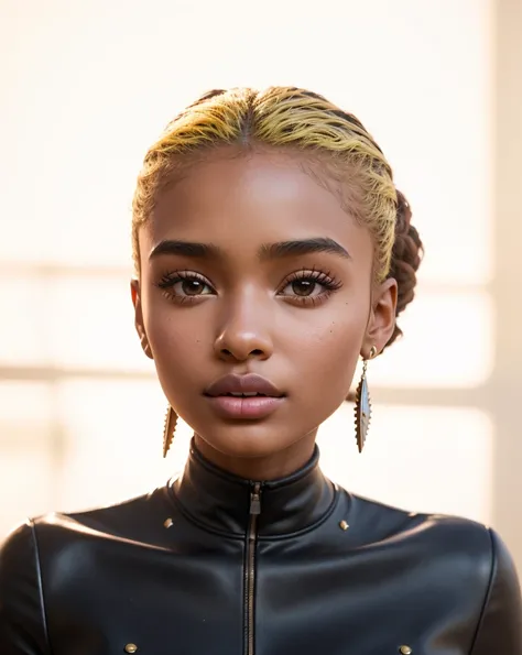 (Beautiful teen girl, Yara Shahidi, KIKI Layne, Kylie Jenner, Maitreyi Ramakrishnan, young Jessica Alba), (perfect lighting, detailed: 1.4), (hyper realistic), (unreal engine graphics)