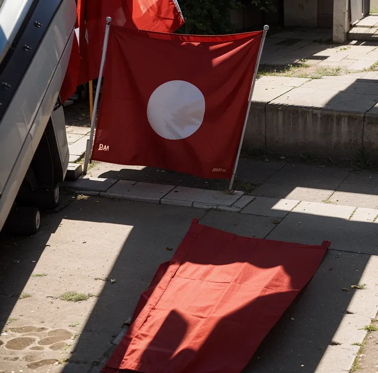 Remove the flag with the flag of communist germany ddr