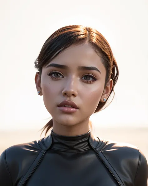 (Beautiful teen girl, Sasha Calle, Becky G, KIKI Layne, Kylie Jenner, maitreyi ramakrishnan),  (perfect lighting, detailed: 1.4), (hyper realistic), (unreal engine graphics)