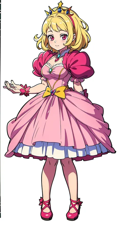 Best Quality, High resolution, Cartoon girl in pink dress, Lori, y 2 k cutecore crowncore, The real Big Mom, Anime Princess, Wearing a luxurious dress, Favorite character, Magical Girl Style, Magical Girl Portrait