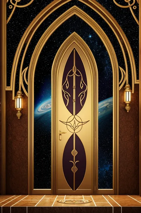 Representation of the feminine Yoni as a door that leads to the cosmos