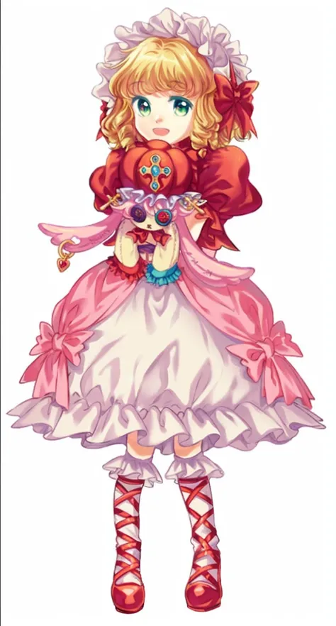 Best Quality, High resolution, Cartoon girl in pink dress, Lori, y 2 k cutecore crowncore, The real Big Mom, Anime Princess, Wearing a luxurious dress, Favorite character, Magical Girl Style, Magical Girl Portrait