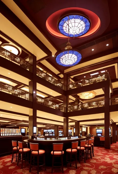 Fantastic Casino、pub、night、Interior space、Japanese style、Atrium、indirect lighting