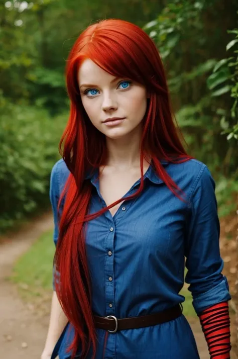 Trollhonters screenshot a woman with red hair and blue eyes