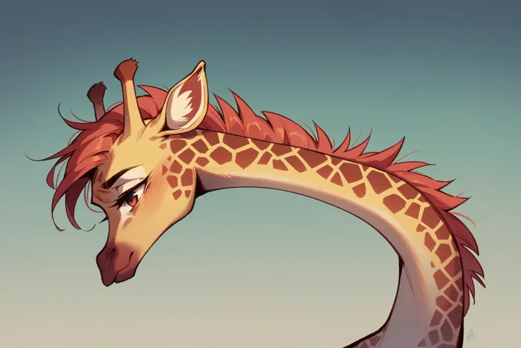 create cartoon style giraffe image to color