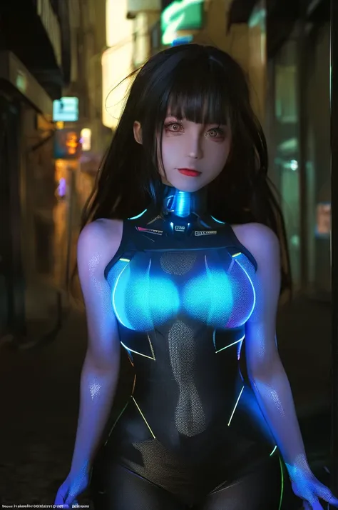 
(best quality, highres:1.2), ultra-detailed, (realistic:1.37) A sexy tron girl, vibrant holographic colors, with glowing lines tracing her curves. (futuristic, cyberpunk) vibe, light projections highlighting her sleek metallic suit, (electric blue) and (n...