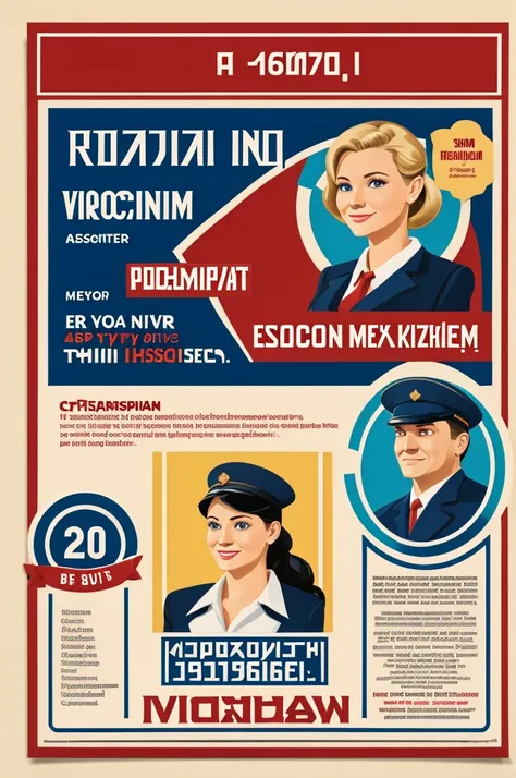 Advertising poster for virtual Russian classes 