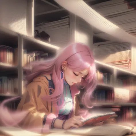 a woman sitting at a table reading a book at the library, Lo-fi Girl, at the library読書, Lo-fi Girl aesthetic, Anime Aesthetics, Light Academia Aesthetics, at the library, study, Lo-fi feeling, Trying to study, Lofi Artstyle, Lofi Art, Library Background, 9...