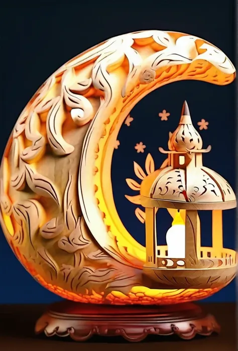 Gourd lamp. A lamp in the shape of a gourd. Delicate design. Beautiful luster. Shapes of the moon, sun, stars and are carved out. When lit, beautiful patterns emerge. Relaxing. 
steam locomotive、Paper Art、Three-dimensional, colorful、Delicate and beautiful ...