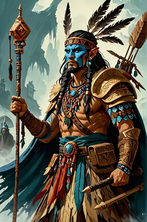 masterpiece, professional artwork, famous artwork, fantasy class, Shaman, 