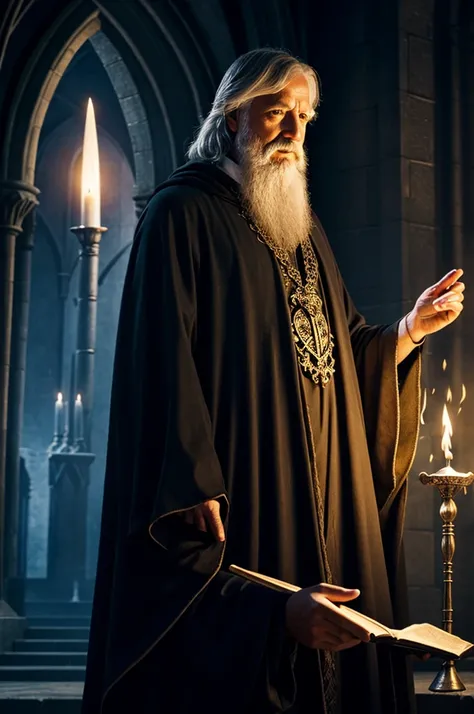 Wizard Merlin CAMELOT performing spells 