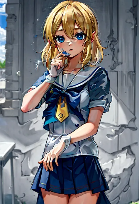 (work of art)), (best qualityer), (detailded), ((1 boy)), (link to the legend of zelda), (women&#39;s sailor school uniform), ga...