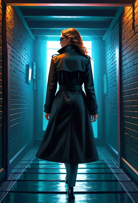 Optical illusion, Agent_ Black trench coat,Artwork by Brandon Woelfel (Alex Gray:1.07), Fantasy Art, High Detail, number, complex, 8K, ((Very detailed)), light, 戏剧性的light, intense, Clear focus, best quality, Ultra Detail.