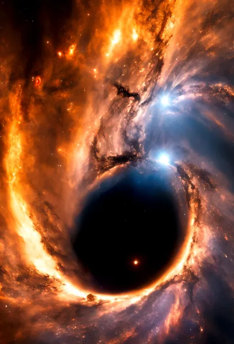 a black hole in space