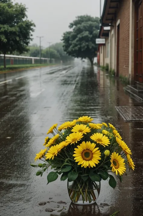 Flowers and rain 