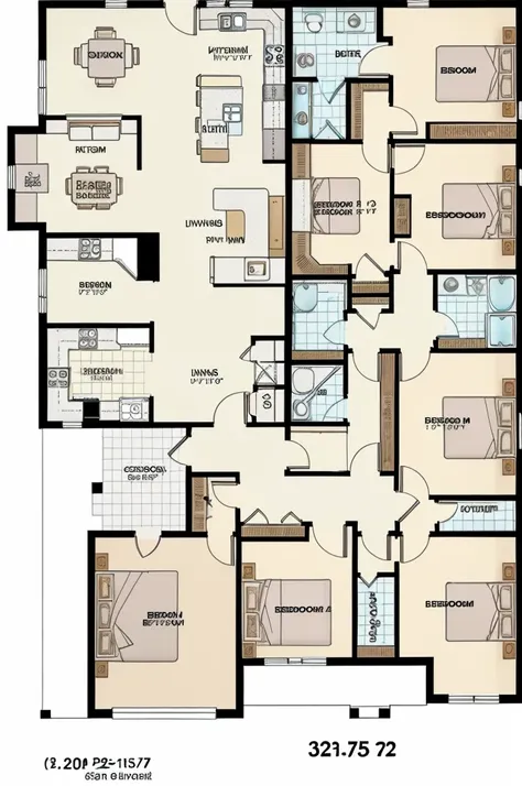 Generate for me a floor plan of a 2-story house that contains these specifications: 
Design a house 7 25 wide or front by 15 deep in length First floor there must be living room, dining room, kitchen, service patio, garden, garage, half bathroom(toilet and...