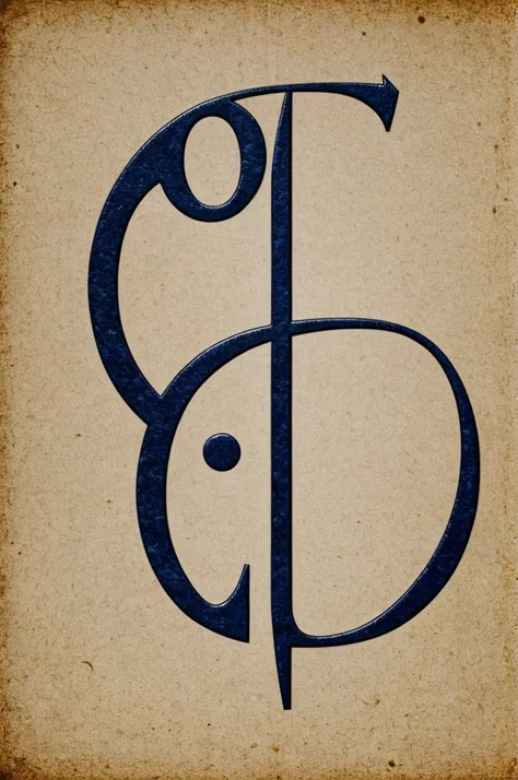 A mix of "A" capital letter and C clef