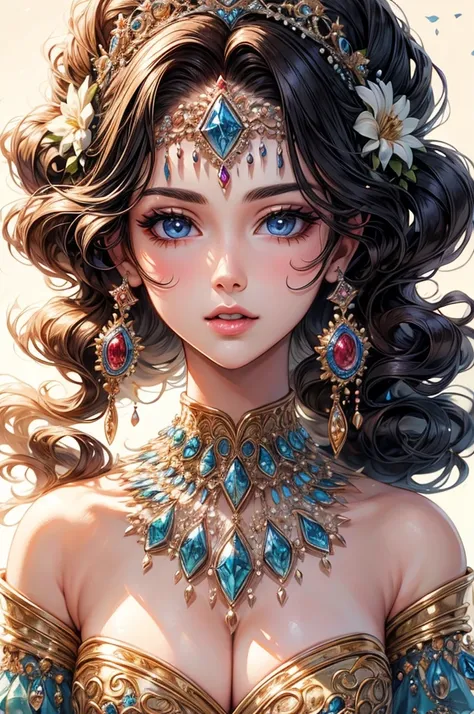 Beautiful princess elegant, high quality, highly detailed, detailed face