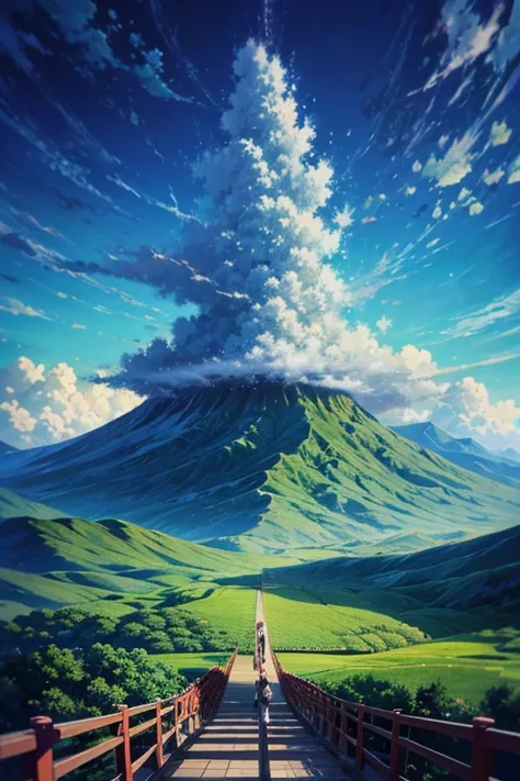 ((Anime Landscape Wallpaper: 1.2, Width 672, Fine Art UHD 4K: 0.8), (Japanese cartoons country landscape, Japanese cartoons nature, Japanese cartoons), Japanese cartoons cloud, Landscape Artwork, Epic Landscapes), (Japanese cartoons style art style, Detail...