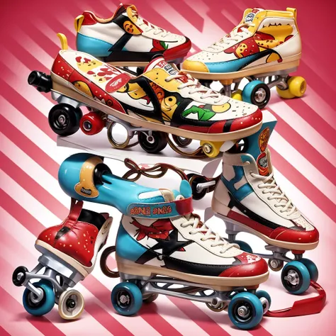 pizza-themed rollerskates