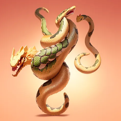 there is a cartoon character of a snake wearing a snake hat on, Cute little snake, Cute numbers, Lovely and detailed digital art, Cute monster character design, Snake in a hat, Inspired by Pu Hua, Official illustration of anthropomorphic snake, Official ch...