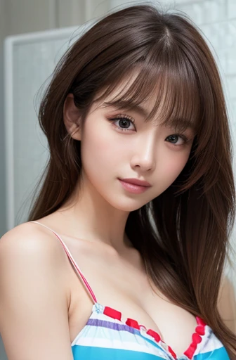 masterpiece:1.3), (8K, Realistic, RAW Photos, Best image quality: 1.4), Japanese women、(Random Hairstyles:1.2)、Highly detailed face、Attention to detail、double eyelid、Beautiful woman:1.4、Light brown hair、Highest quality、masterpiece、Ultra-high resolution、(Re...