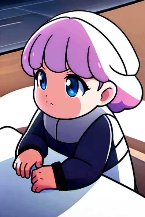 (Highest quality,High resolution:1.5),Anime Style,Thoughtful expression,Relaxed pose,Baby Face,Girl