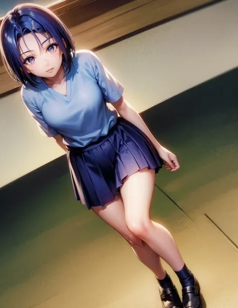 Sairenji Haruna,Haruna Sairenji,standing,uniform,shirt,skirt,short hair