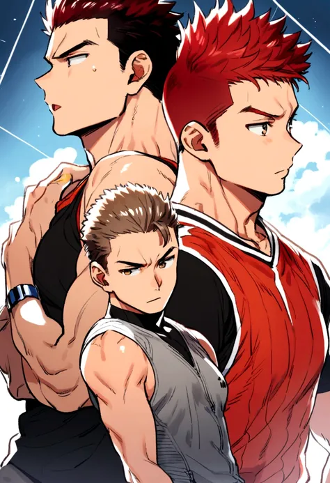 Slam Dunk,Sakuragi Hanamichi,,Red hair,Short Hair,Sports haircut