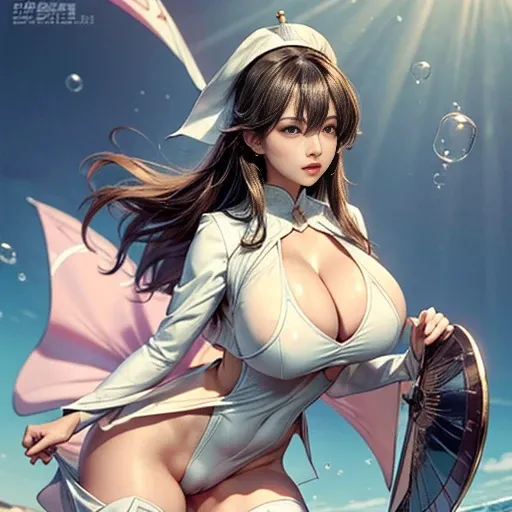 Ultra HD、Ultra-high resolution、Noise Reduction、perfection、Image quality adjustment、balance、Camel Toe、Great tit、Nipple puffs、Cleavage、plump、Super big breasts、Super big ass、Bubble Butt、 uniform、Chest tent、((Conical chest:1.5))