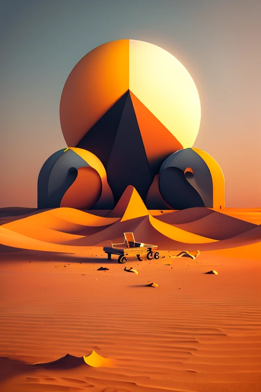 Minimalistic Surrealism: A Lone Piano in an Endless Desert

In a realm where reality dissolves into the surreal, a solitary grand piano stands tall against a backdrop of infinite sand dunes. The sun, a vibrant orb of molten gold, dips low, casting elongate...