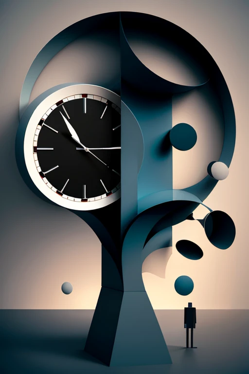 Minimalistic Surrealism: A Lone Clock Ticking in the Void

In the expanse of a boundless, featureless void, a singular object stands out – a minimalistic clock, its hands in a perpetual dance of time. Its hands, sharp and unyielding, point not to hours, mi...