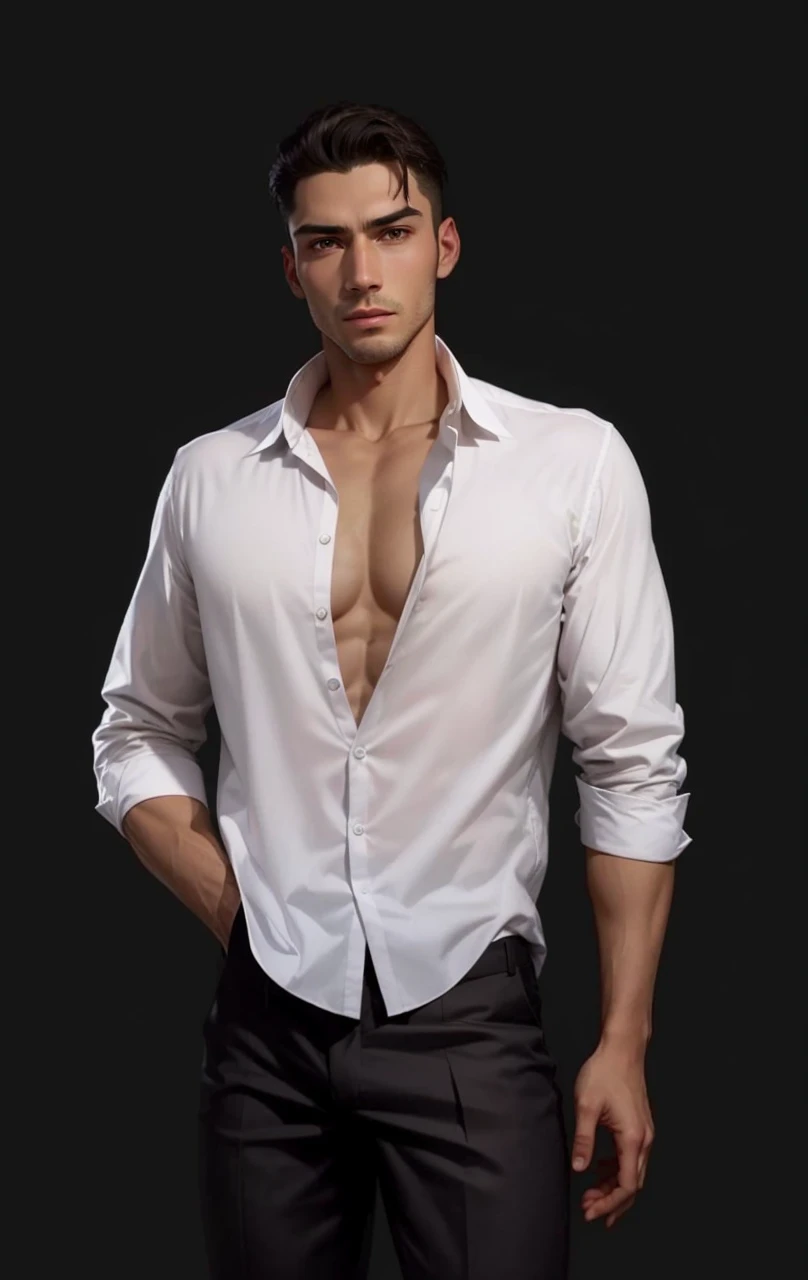 White shirt, free tailoring shirt, shirt