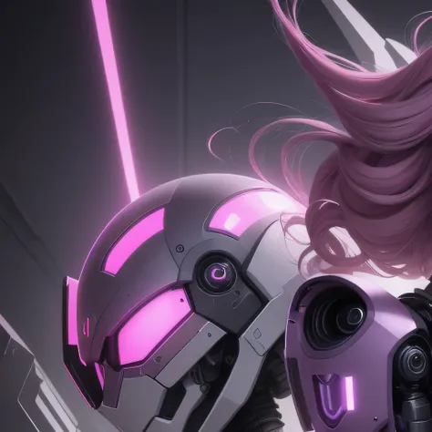 Anime girl with pink hair and headphones, cyberpunk anime girl fur, Girl in fur cyber armor, digital anime art in cyberpunk style, anime cyberpunk art, cute cyborg girl, digital cyberpunk - anime art, anime robotics, mixed with organics, perfect android gi...