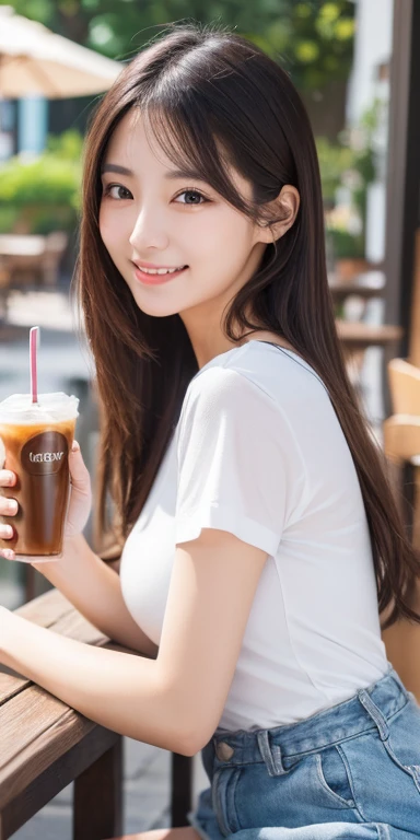 (Highest quality, 8k wallpaper, Tabletop, Ultra HD: 1.3), Women in reality、A woman around 25 years old,Japanese women、A cute face is better than a pretty face、Beautiful skin,healthy, 100cm bust, Shortcuts, Slim figure, Ultra Fine Face, Delicate lips, Beaut...