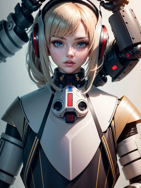 portrait photography, looks straight into the camera(masterpiece, Humanoid robot with complex mechanism:1.3), (захватывающее image роботизированной фигуры в человеческой форме:1.2), (carefully crafted, to showcase the combination of technology and aestheti...